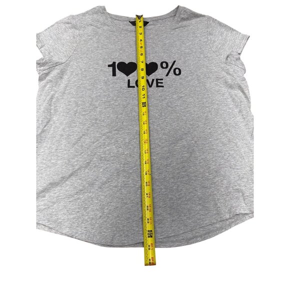 Petite Simply Vera Vera Wang Pride Graphic Tee, Women's, Size: XXL Petite, Grey - Picture 7 of 9